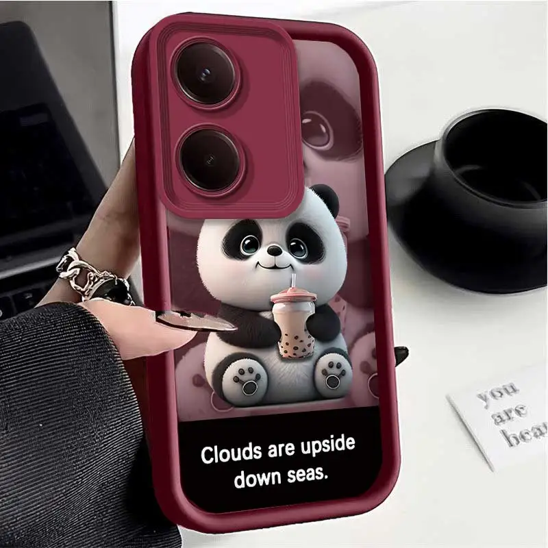 Y100 Panda Cloud Sea Sky Eye Ladder Phone Case For VIVO Y91 Y91i Y89 V29 V29Pro V27 V25 V23 V21 X90 X90Pro X80 X70 Cover