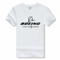 streetwear fashion  Summer BOEING AEROPLANE Print Shirt Casual Solid Short Sleeve Breathable Cotton  Short sleeved tops t shirt