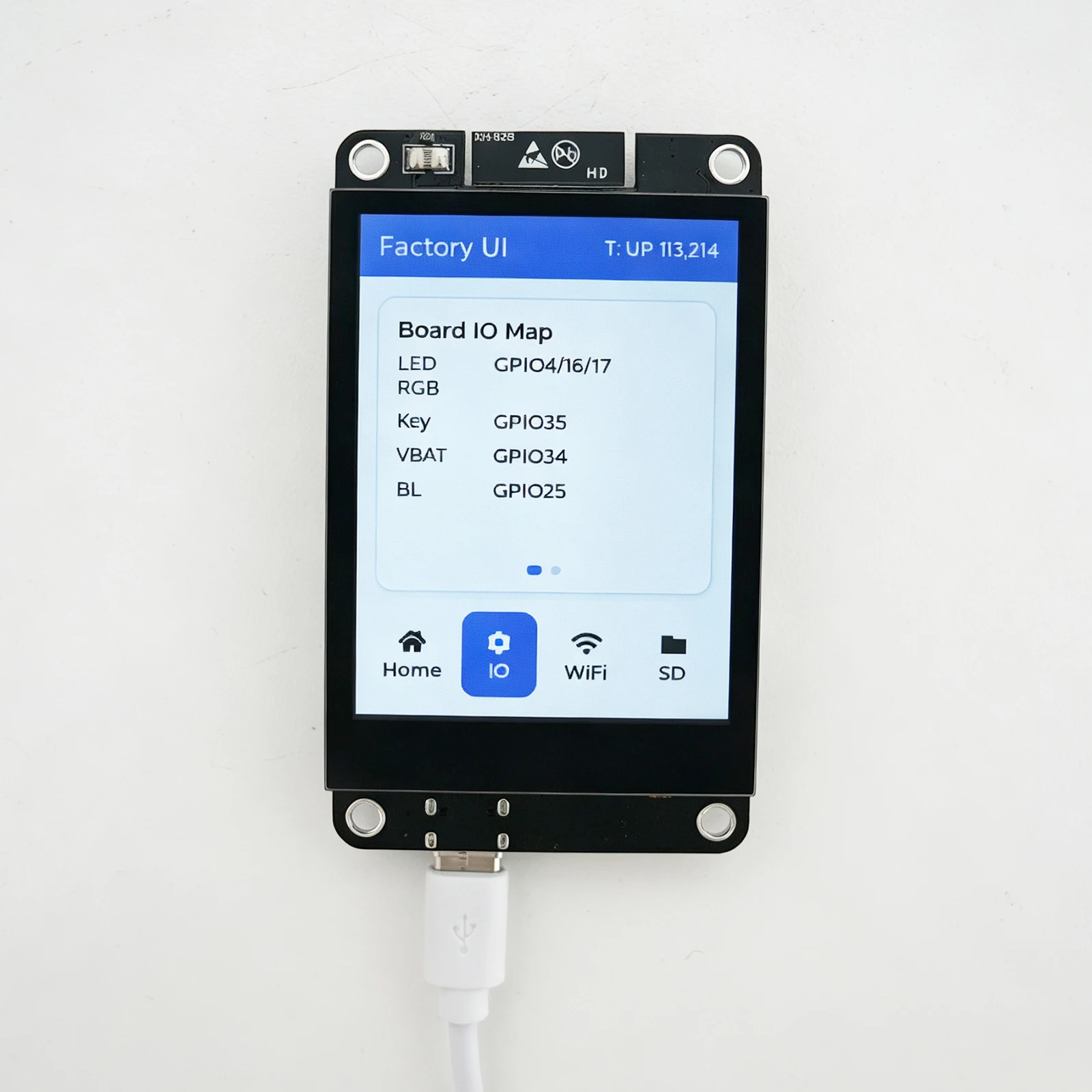 ESP32 Development Board with WiFi, Bluetooth, 2.8-inch Serial Display, Capacitive Touch Screen, and LVGL Smart Development