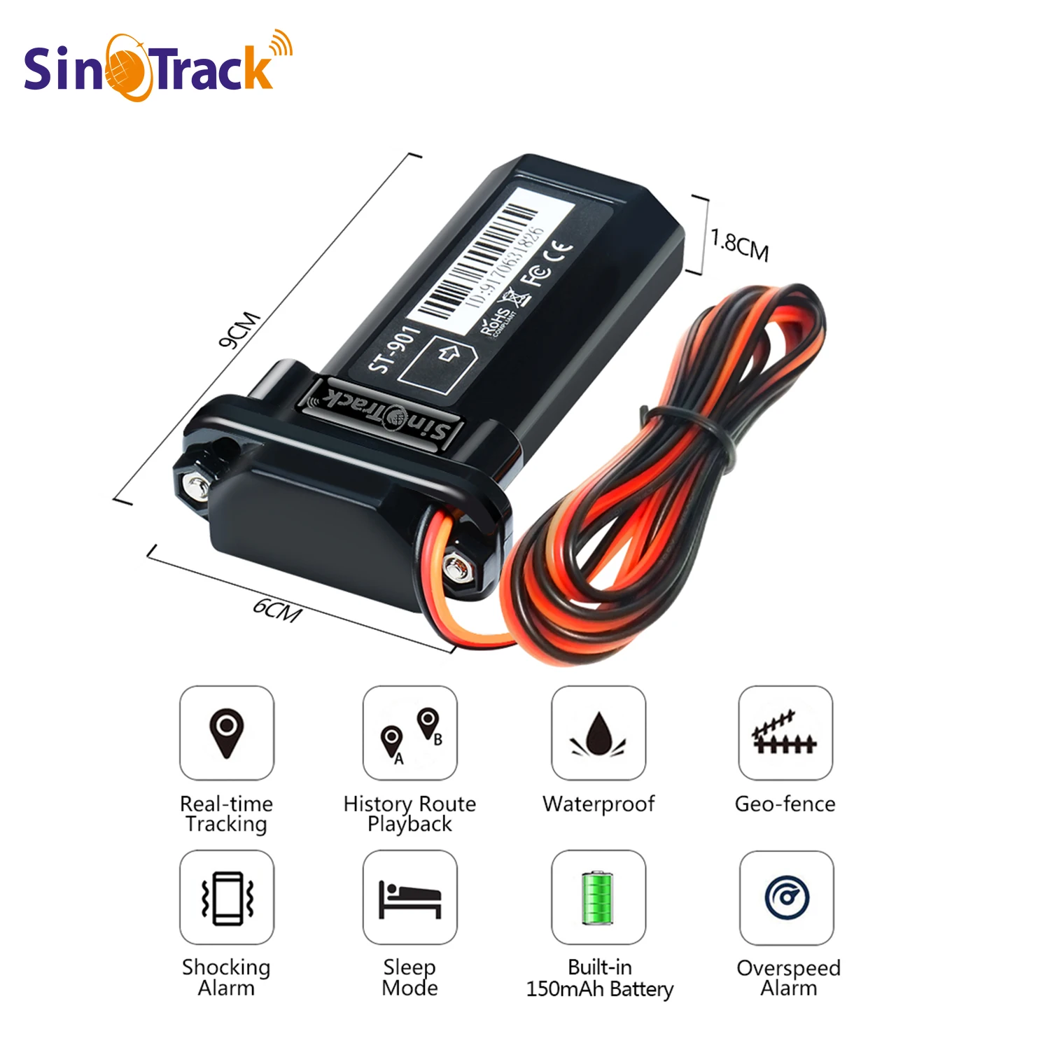 Best SinoTrack 4G GPS Tracker Waterproof Builtin Battery for Car vehicle gps device motorcycle with Free online tracking APP