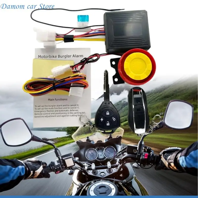 A2UC Universal Motorcycle Anti Theft Device Remote Activated Motorcycle Alarm Device