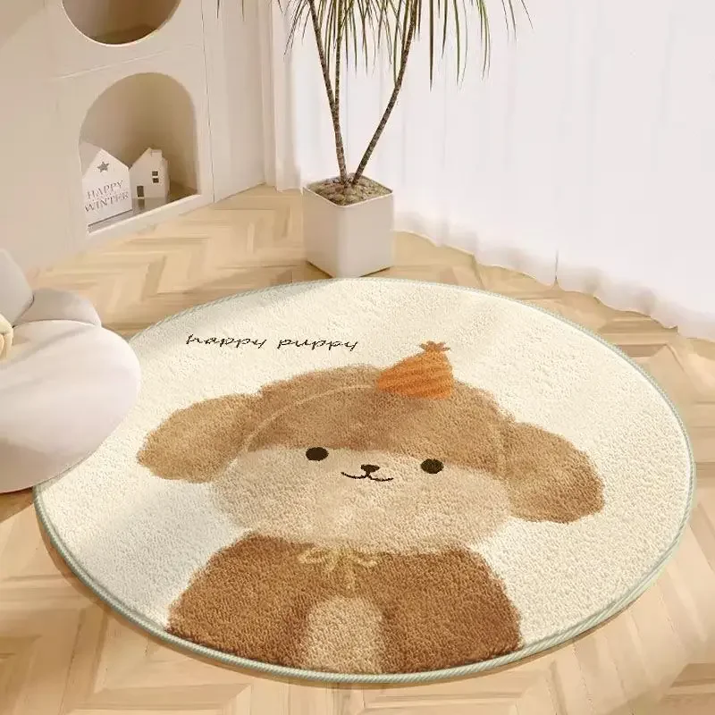 

Circular Carpet, Living Room Plush Floor Mat, Thick Children's Room, Study, Cartoon Carpet, Swivel Chair, Soundproof Foot Mat