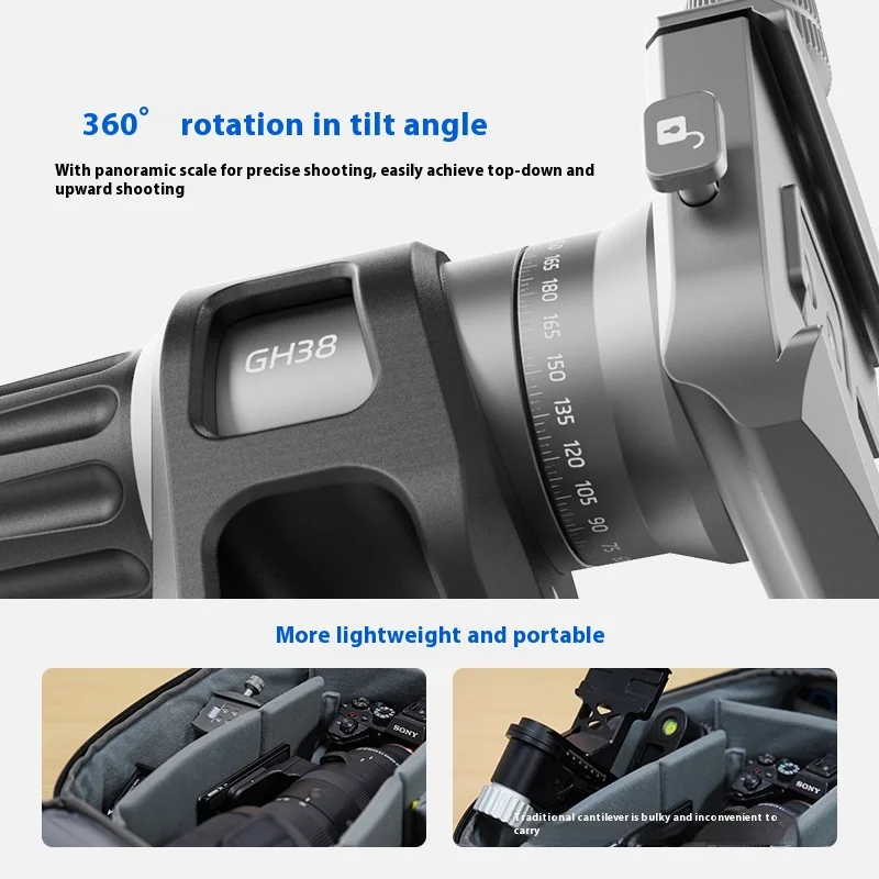 YC البصل GH38 الكابولي Gimbal سبائك الألومنيوم تحمل 5 كجم كاميرا المهنية مايكرو واحدة التصوير كاميرا الملعب Gimbal