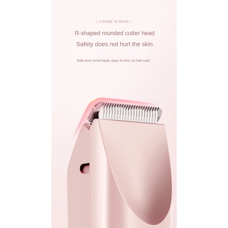 A98G-Bikini Trimmer For Women Electric Shaver 2-In-1 Body And Facial Hair Removal Double Head For Pubic Face Underarm Legs