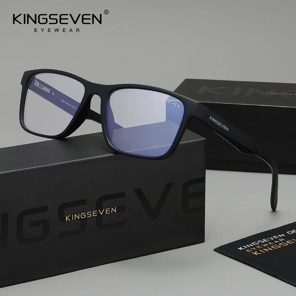 

Очки KINGSEVEN для женщин и мужчин, блокирующие синий свет, антибликовые очки для телефона и компьютера, комфортные для ежедневного использования