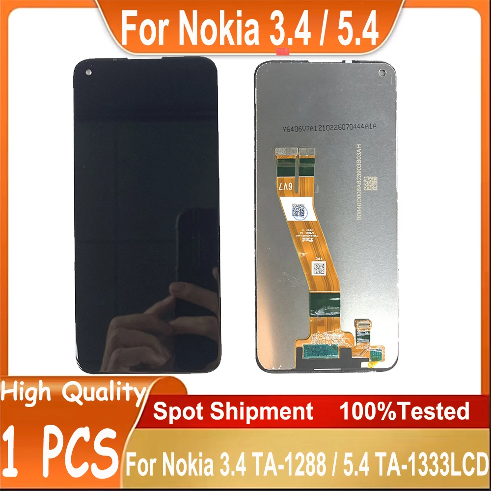 Original For Nokia 3.4 LCD TA-1288 1285 1283 Display Touch Screen Digitizer Assembly For Nokia 5.4 LCD TA-1333 1340 1337 Repair