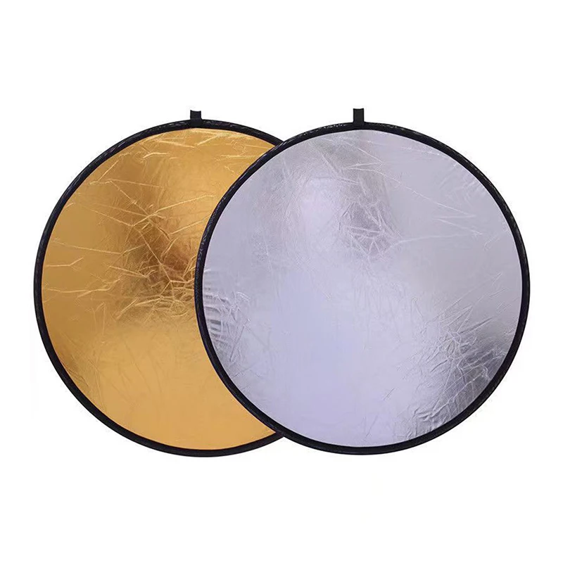 30CM 60CM 80CM 110CM Light Round Reflector With Bag Portable Collapsible Silver Gold White For Photography Studio