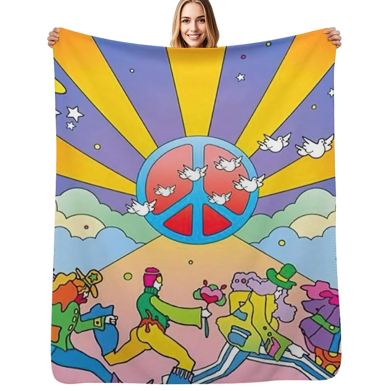 peter max Throw Blanket For Baby Warm Quilt Picnic Luxury St Decorative Sofa Blankets