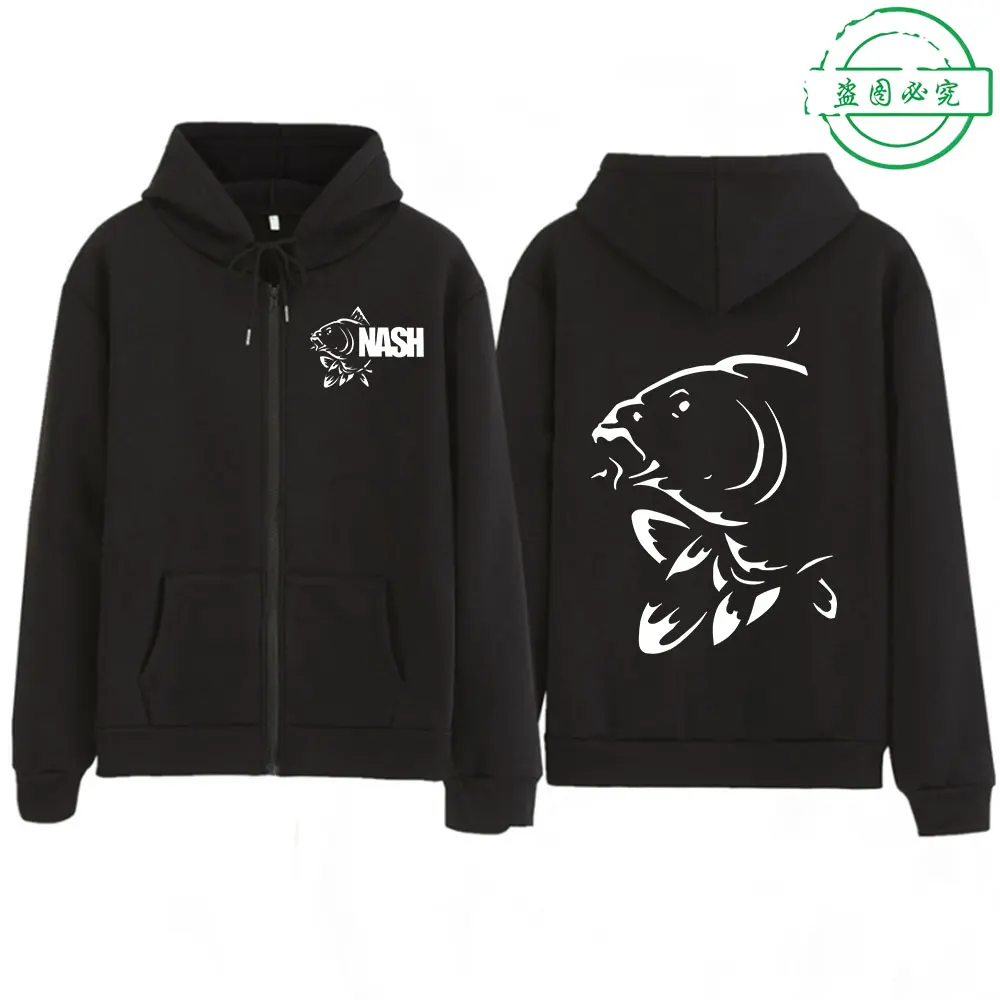 Funny Fishinger Carp Fish Fisherman Sporter Zipper Hoodies Men Women Clothing Pullovers Fashion Hip Hop Zip Up Sweatshirt Jacket