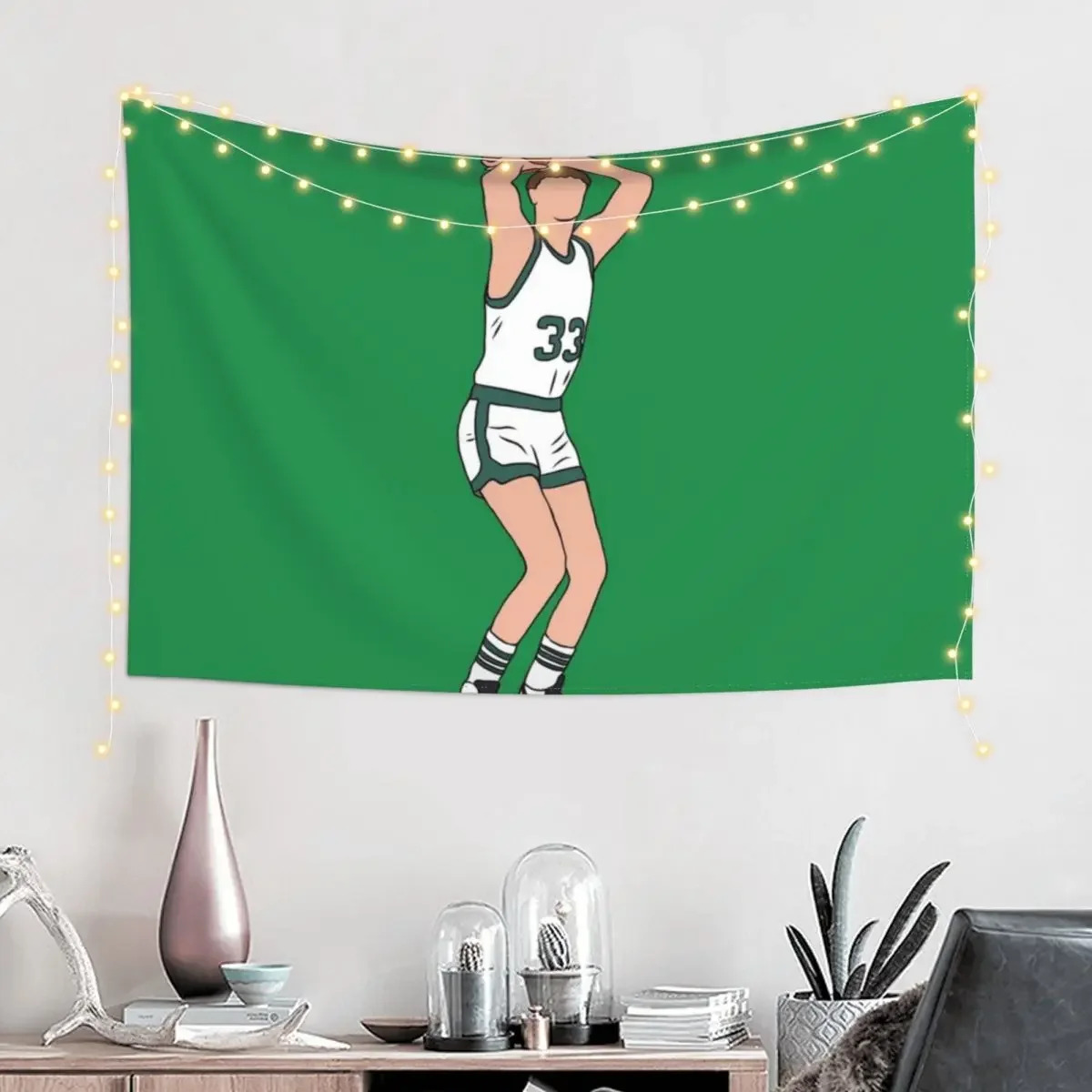 Larry Bird Jumpshot Tapestry Japanese Room Decor House Decor Tapestry