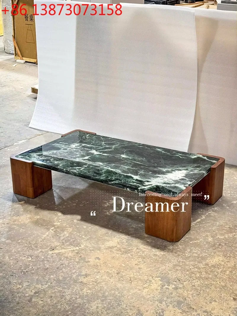Italian Minimalist Luxury Stone Coffee Table High End Small Apartment Family Coffee Table Furniture