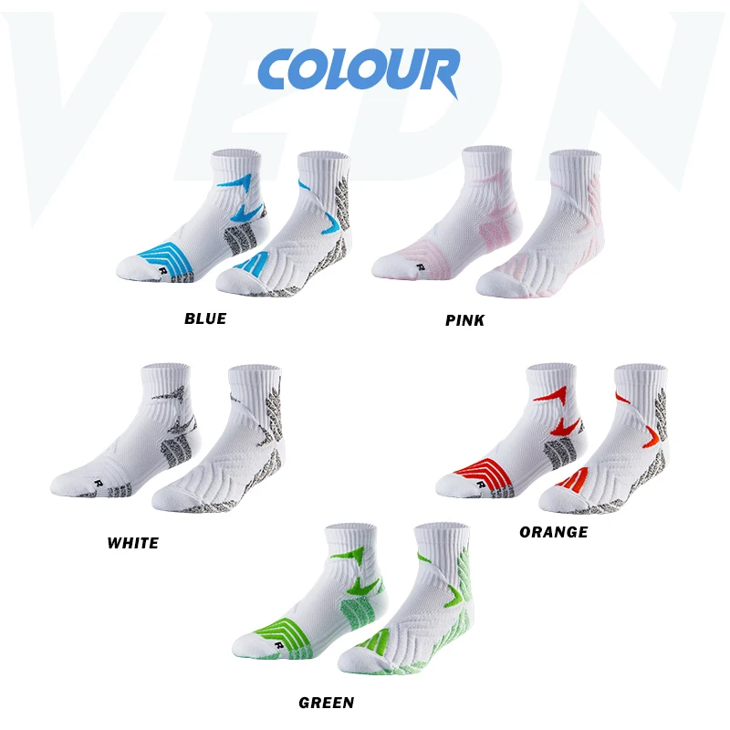 Professional Short Basketball Socks for Men Women Thicken Non Slip Soccer Golf Wear Running Socks Compression