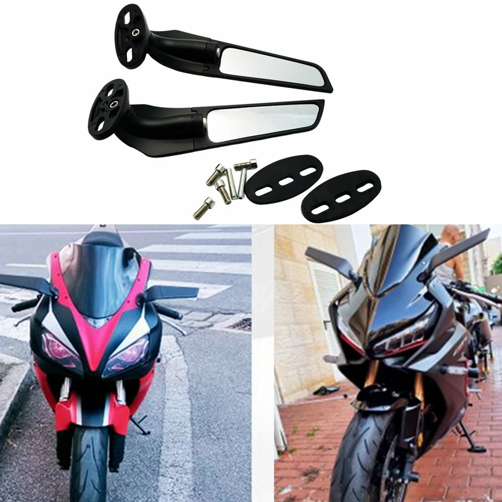 Motorcycle Mirror Modified Wind Wing Adjustable Rotating Rearview Mirror Moto Accessories for YAMAHA YZF R6 R1 R25 R3 R125 R15