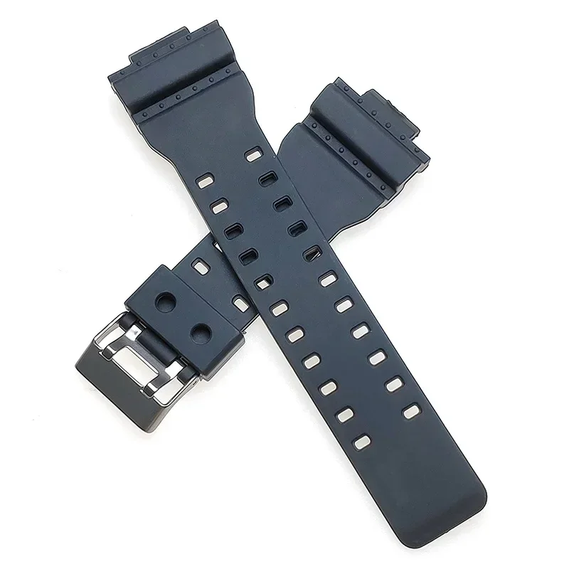 16mm Resin Strap for Casio GD120 GA100 GA-110 GA-100C Silicone Bracelet Replacement Black Sport Waterproof Watchband Accessories