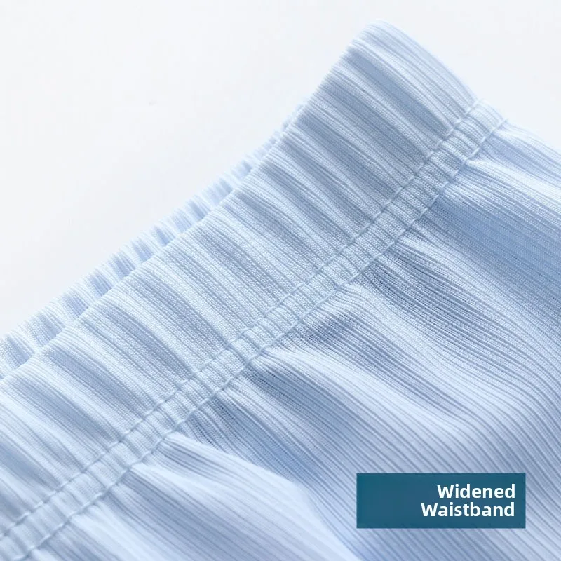 

Сверхлегкие мужские брюки из тонкого ледяного шелка, свободная посадка, домашние брюки для отдыха, прямые тонкие модели, длина пять четвертей