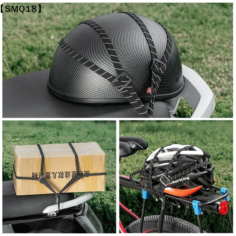 Motorcycle Helmet Net Luggage Straps Motorcycle Accessories Hook Helmet Straps Retractable Helmet Rope Fixed Strap Net Belt【SMQ】 view 4