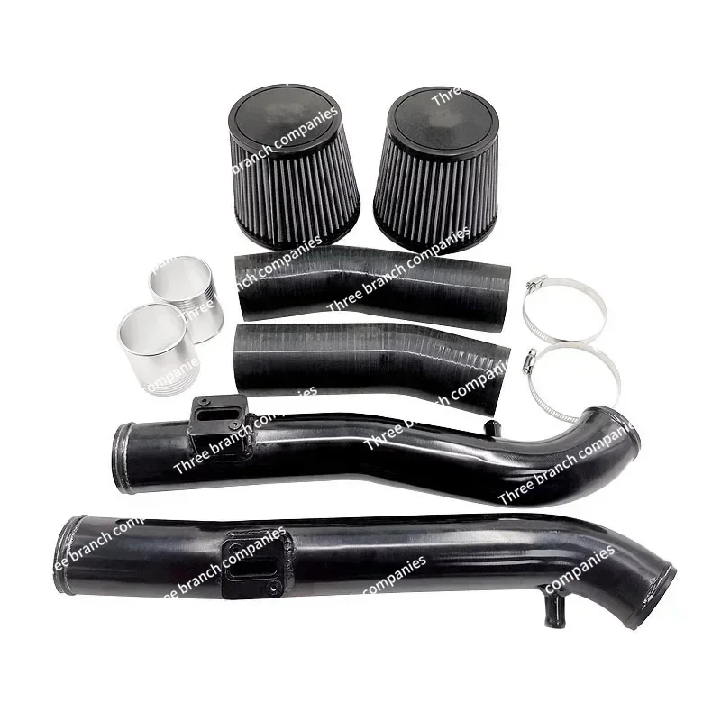 3-inch Polished Silver Cold Air Intake Kit for 370Z/G37 VQ37VHR Q60, with Silicone Hose Side PCV Ventilation Hose Kit