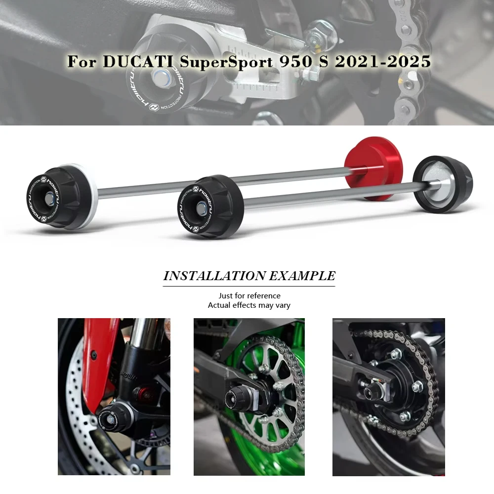 for DUCATI SuperSport 950 S 2021-2025 Motorcycle Spindle Bobbins Protection Set