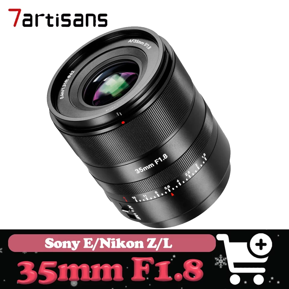 

Объектив 7artisans AF 35mm F1.8 с большой светосилой и автофокусом для полнокадровых камер, совместимый с байонетами Sony E, Nikon Z и L.