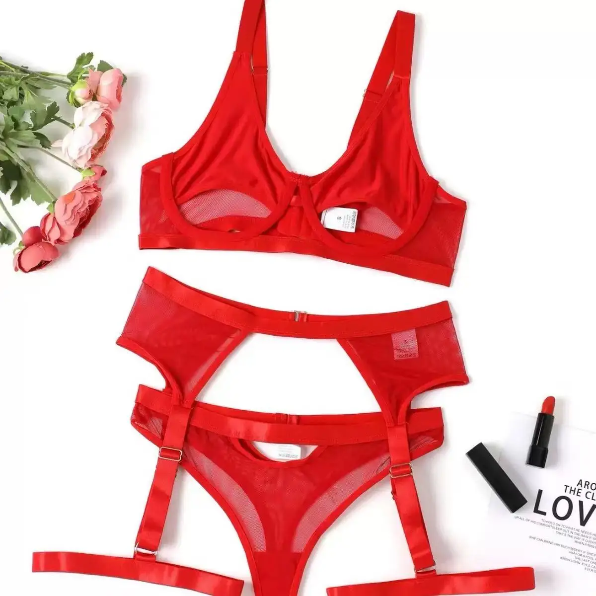 

Новый облегающий комплект сексуального нижнего белья Temptation, модный, сексуальный, сексуальный кружевной шарм Temptation