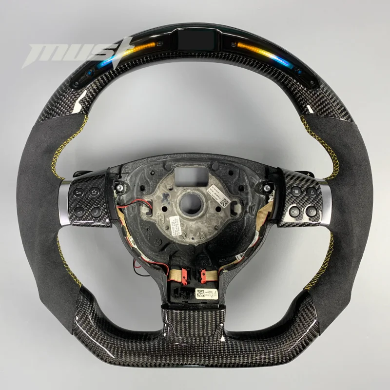 

MK5 Series R32 R36 Custom Sports Carbon Fiber LED Steering Wheel with Shift Paddles