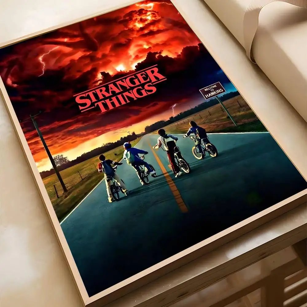 1 قطعة التلفزيون S-غريب T-things المشارك ذاتية اللصق الفن ورق مقاوم للماء ملصق مقهى بار غرفة جدار ديكور