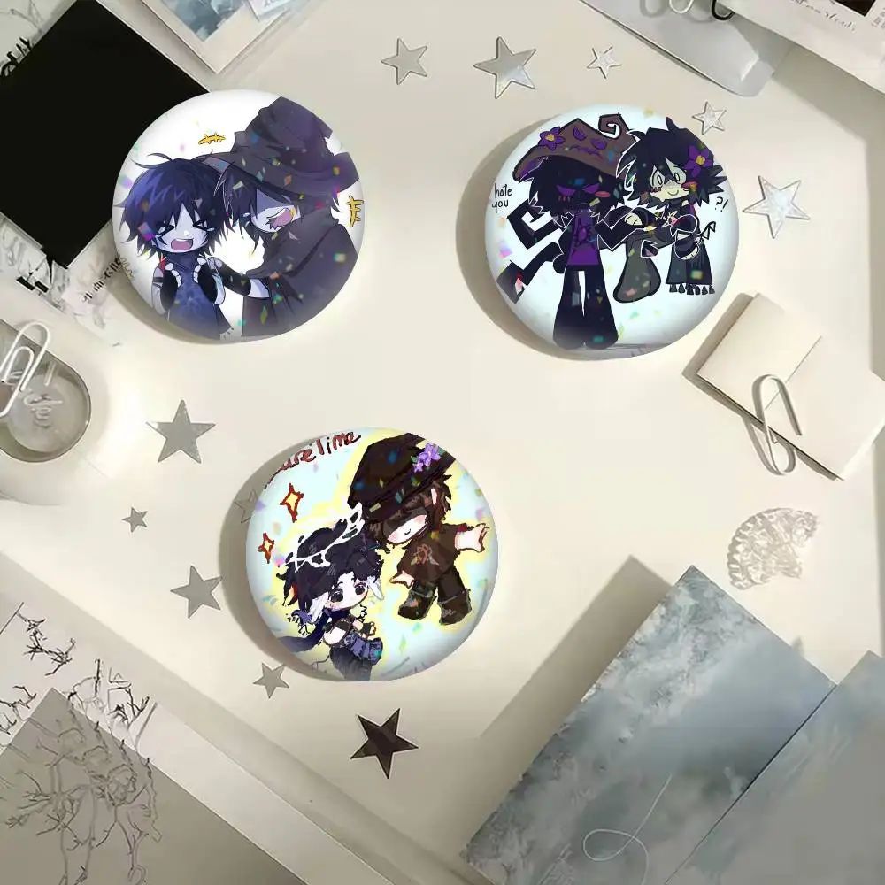Game Forsaken Azuretime Azure  25 32 44 58 75mm Badges Personalized Round Brooches Pins Accessory Gift