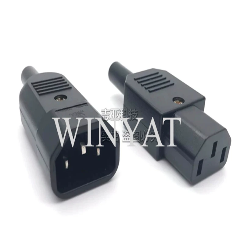 AC Power plug Electric 2pcs Bike Vehicle Computer Rice Cooker Three-hole Male-female Connector Crisscross Plug