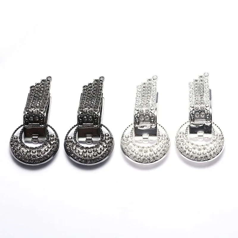 1 Pcs Clear Alloy Fur Duck Mouth Buckles Rhinestone Metal Buttons For DIY Sewing Clothing Handwork