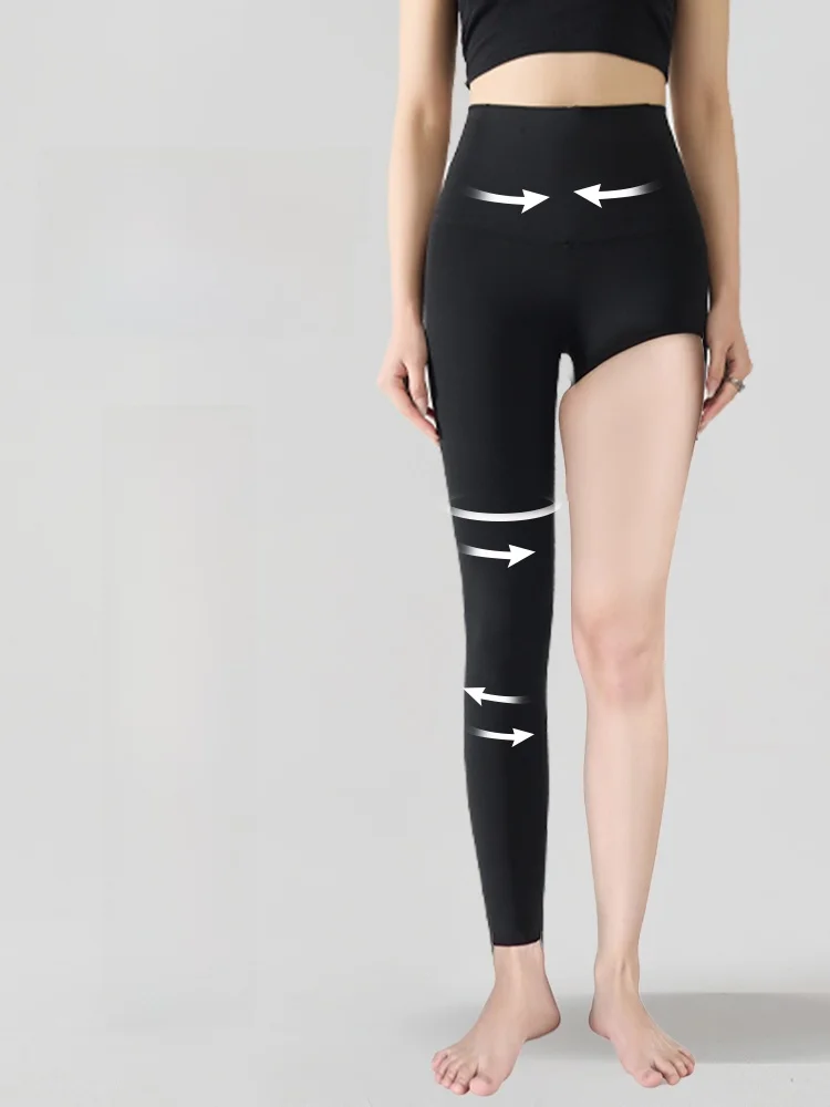 Calças de yoga femininas dezoito respirável fino verão boting calças controle de barriga levantamento de bunda sete/nove comprimento casual