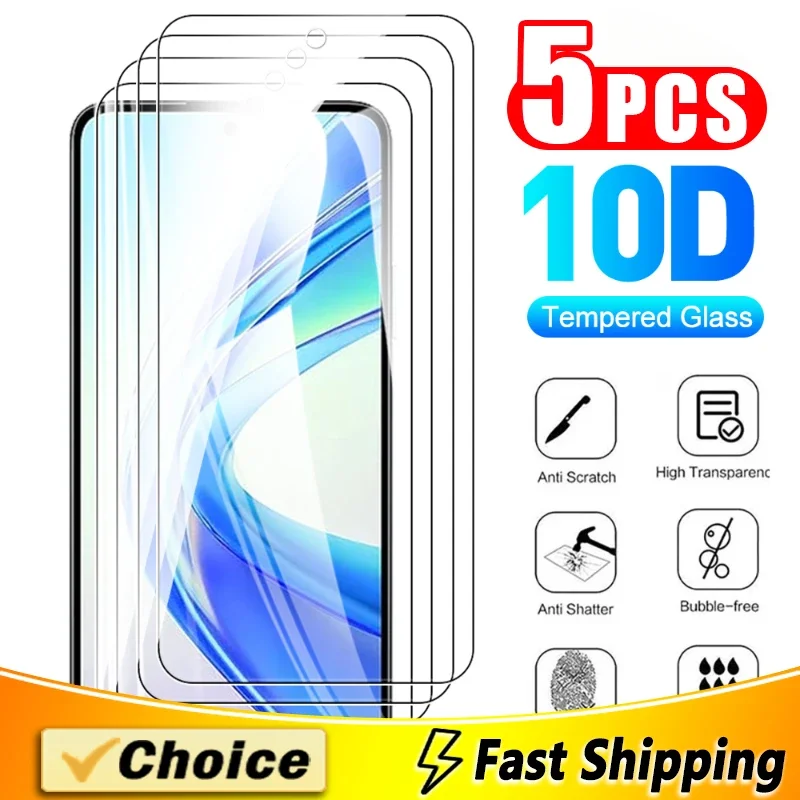 Закаленное стекло для Huawei Honor X7 8 9 X10 Lite X20 Se 30i, Защитная пленка для телефона Honor 30 Max 20 Pro Note 8, 5 шт.