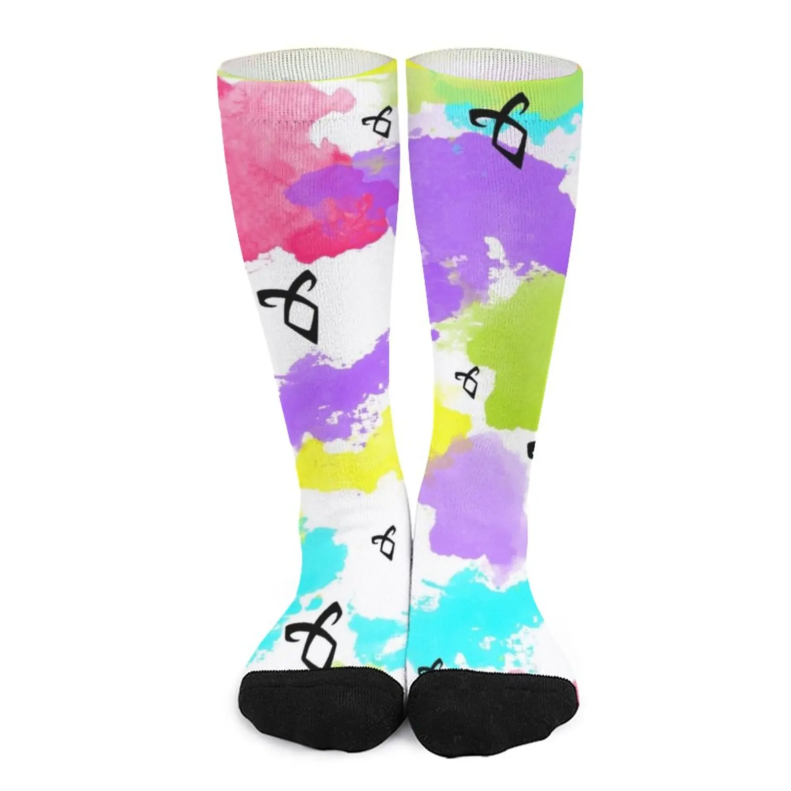 

Angelic Power Rune with watercolors Socks Socks men cotton Socks set Fun socks