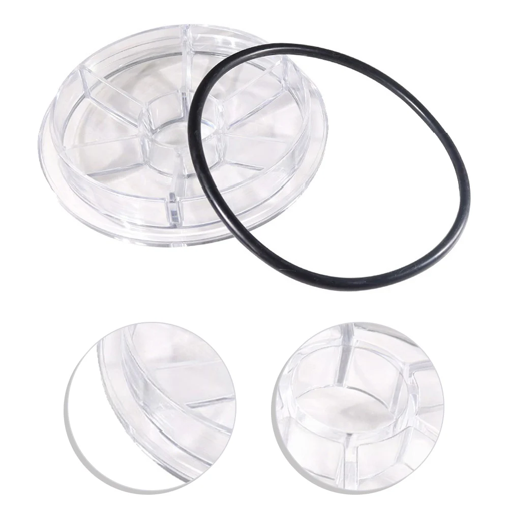 For Pool Maintenance Pool Pump Lid Transparent Pump Cover Replacement Lid With Rubber O-Ring Clear See-Through Design