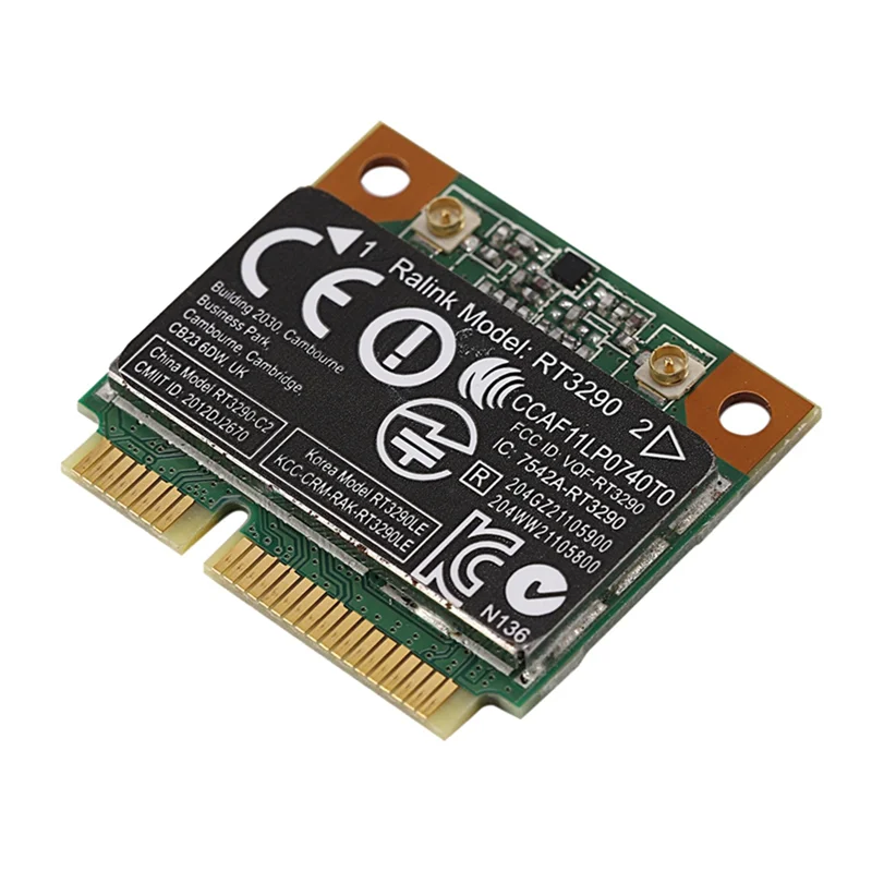 5PCS 150Mbps 2.4Ghz RT3290 802.11B/G/N Scheda Wlan Wireless WIFI + Bluetooth BT 4.0 Mezza Mini PCI-E Card per HP CQ58 M4
