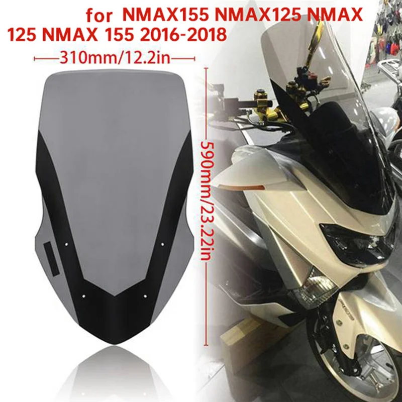 

Motorcycle Windshield Windscreen Deflector For NMAX155 NMAX125 NMAX 125 NMAX 155 2016-2018 Front Windshield Cover