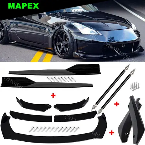 Car Styling For Nissan 350Z 370Z Front Bumper Lip Chin Spoiler Body Kit Splitter Side Skirt protector