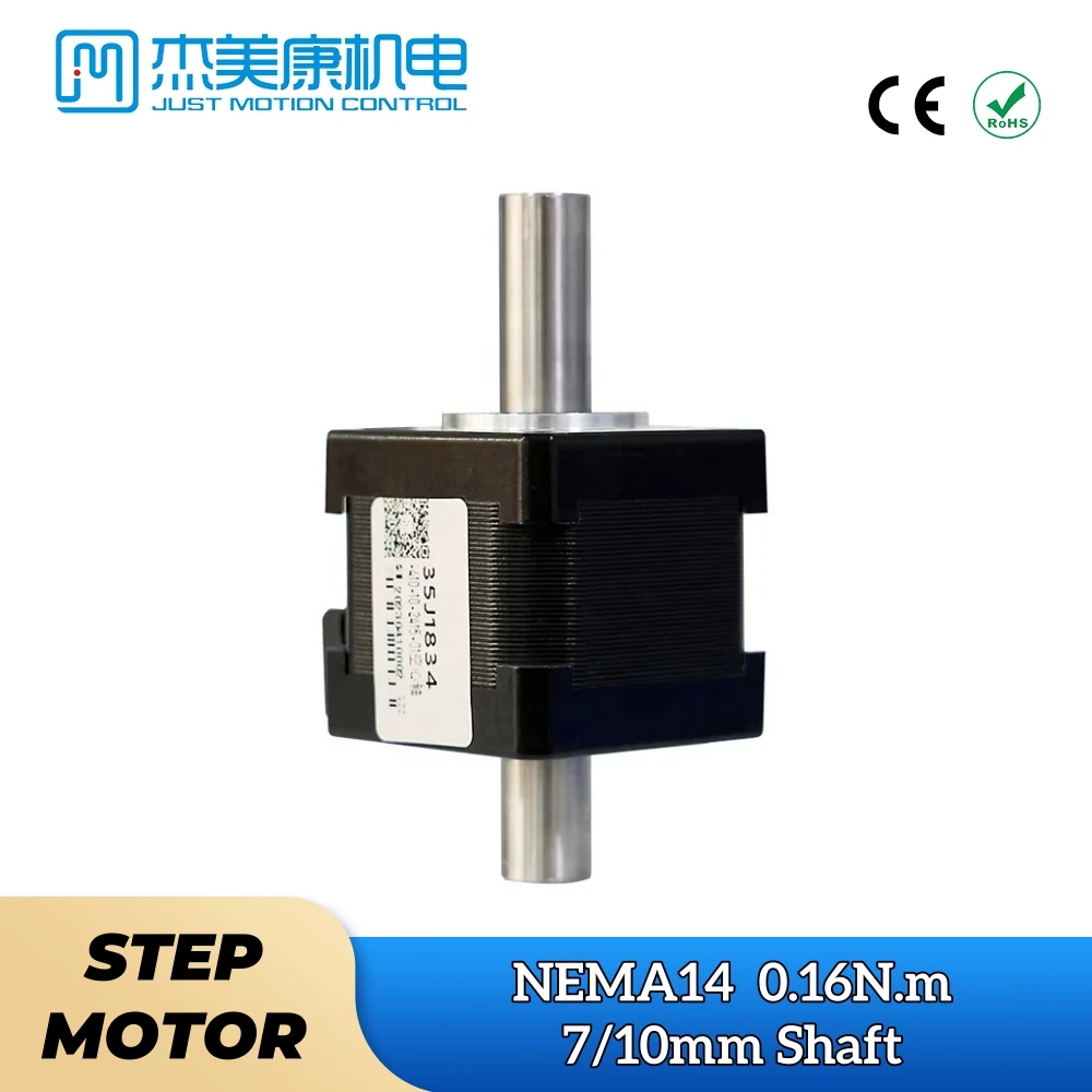 Nema14 35MM Hollow Shaft 0.16Nm Hybrid Stepper Motor 2 Phase Inner/Outer Shaft Dia.7/10mm Stepper Motor for CNC Router Kits