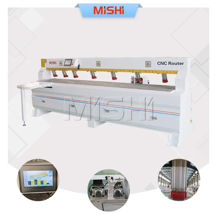 MISHI Promotional Cnc Side Hole Drilling Machine Furniture Door Making Automatic Double Head Woodworking Wood Boring Machine
