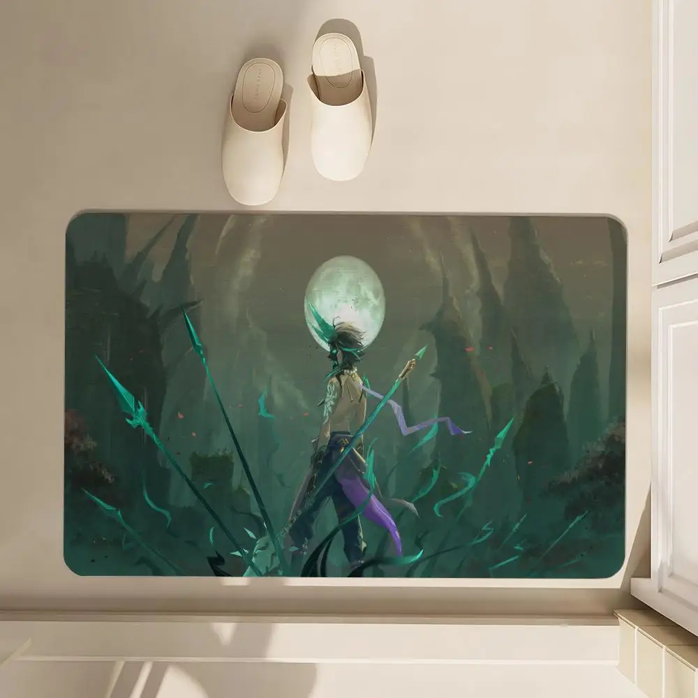 

Genshin Impact Floor Mat Soft Diatom Bathroom Absorbent Floor Mat, Toilet Of The Bathroom, Household Floor Mat, Door Mat Carpet