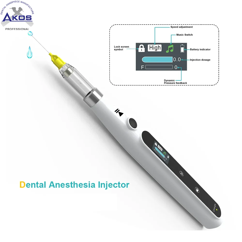 Dental Anesthesia Injector Painless Electric Wireless Local Anesthesia with Operable LCD Display Chargeable