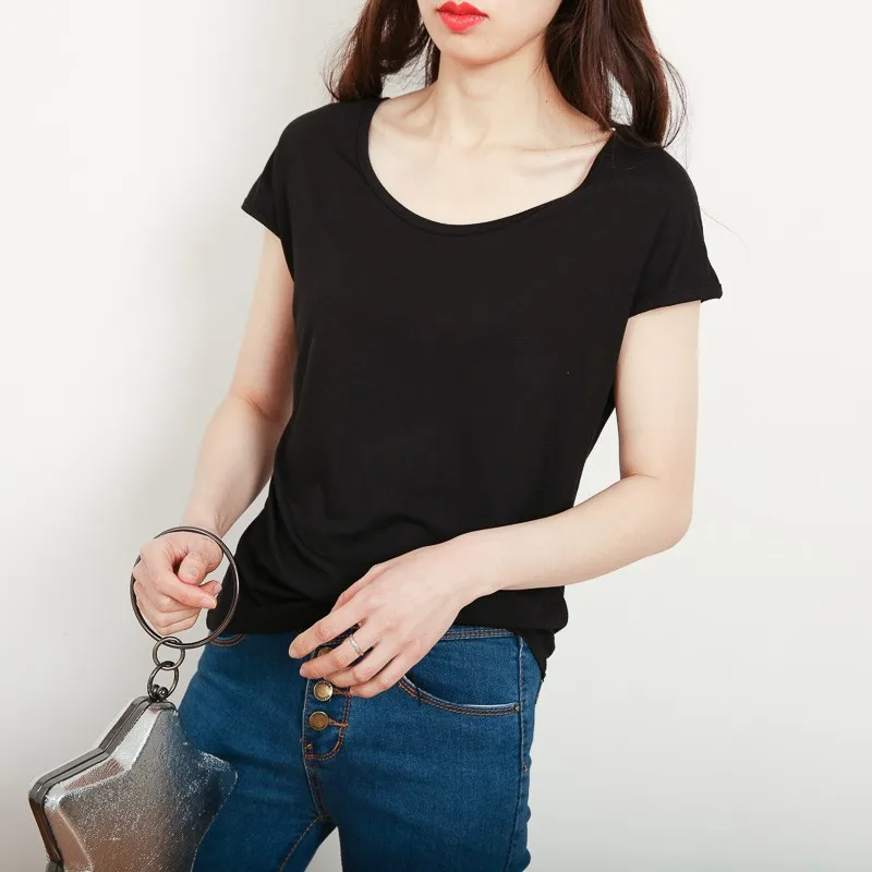 モディ モダル スウェル ラウンド ネ ティルト レディース サマー ニュー スレ ベース イルト スリム フィット トップ トレンディ 韓国バージョン ベース ティー