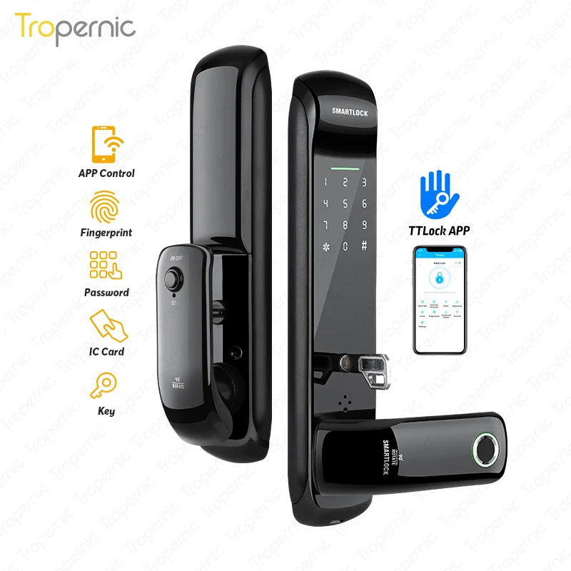 New Smart Door Lock with TTlock App WiFi Biometric Fingerprint fechadura eletronica Home Office Airbnb Intelligent Digital Lock