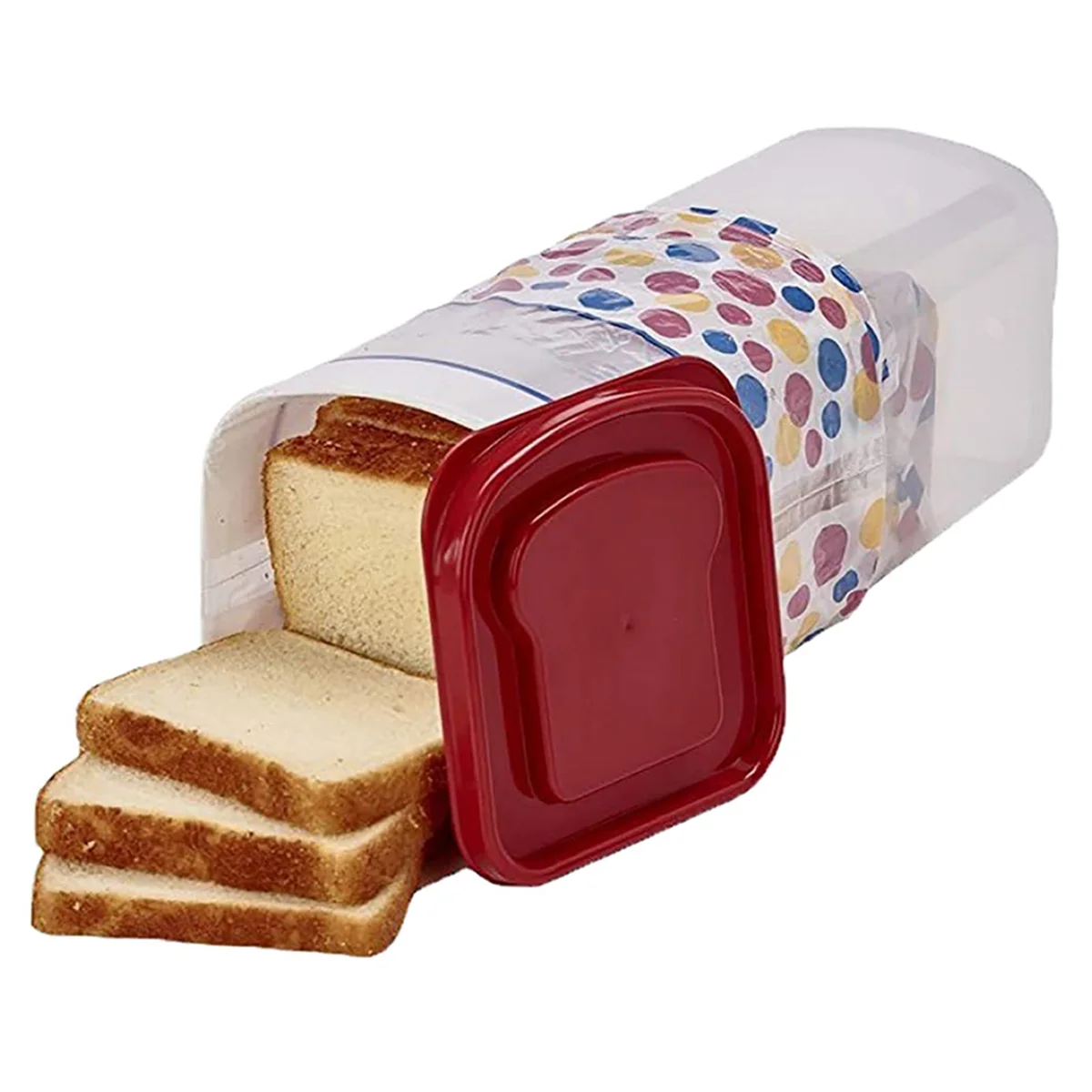 Transparent Bread Box Plastic Fresh-Keeping Toast Storage Holder with Lid Bread Crisper Bread Storage Container,D