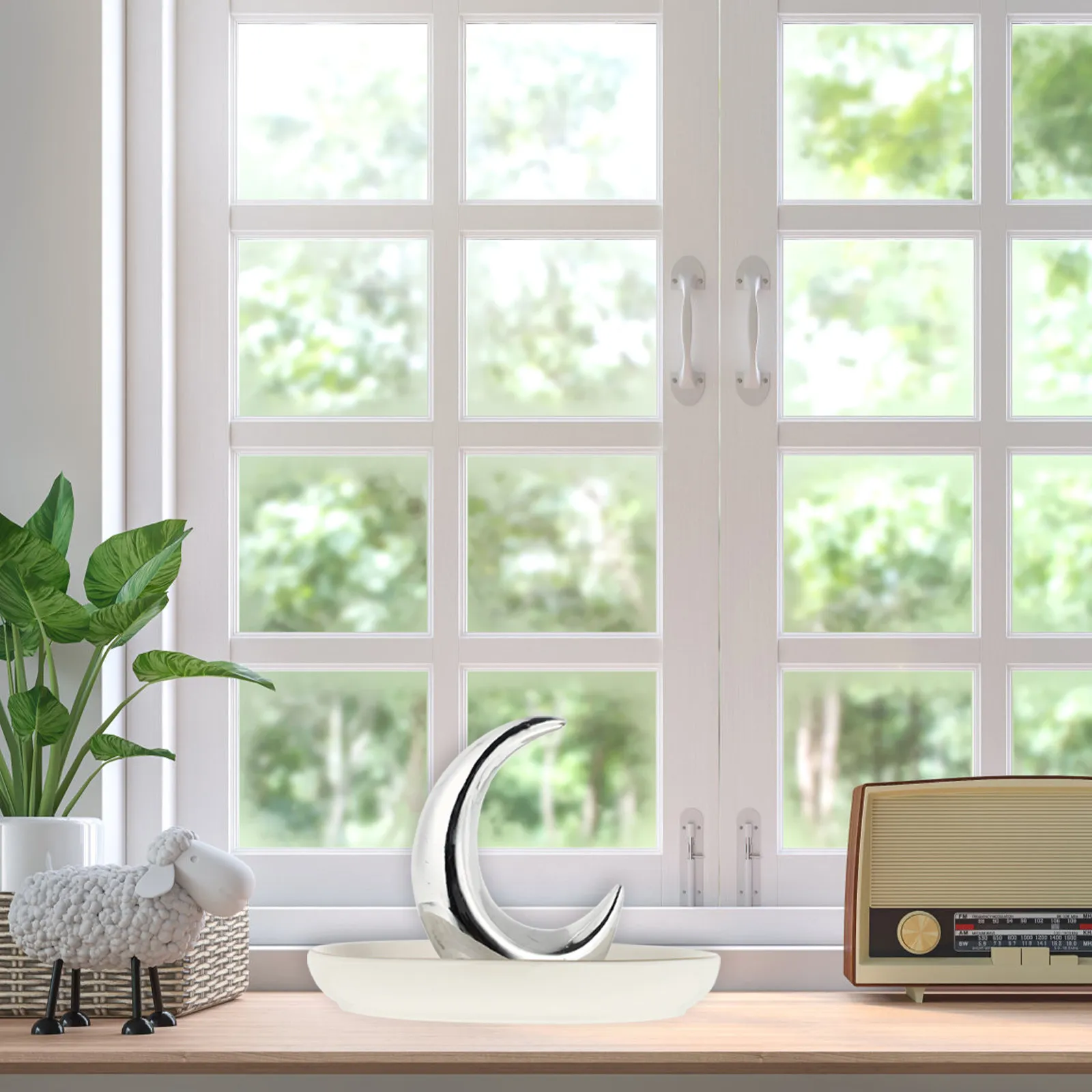 

Подставка для украшений в форме луны, 1 шт., керамический лоток для хранения браслетов, колец, серег, ожерелий, косметики, для дома, офиса, туалетного столика