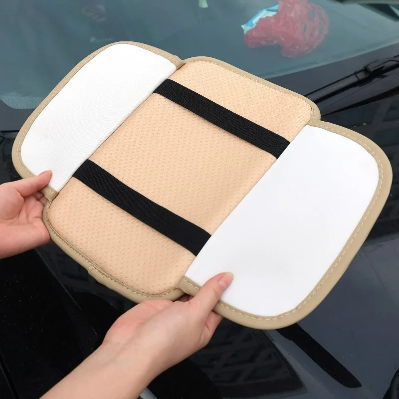 Boîte de rangement multifonctionnelle pour accoudoir de voiture, housse de protection en polymères, coussin avec poche, console centrale, support de coude en polymères