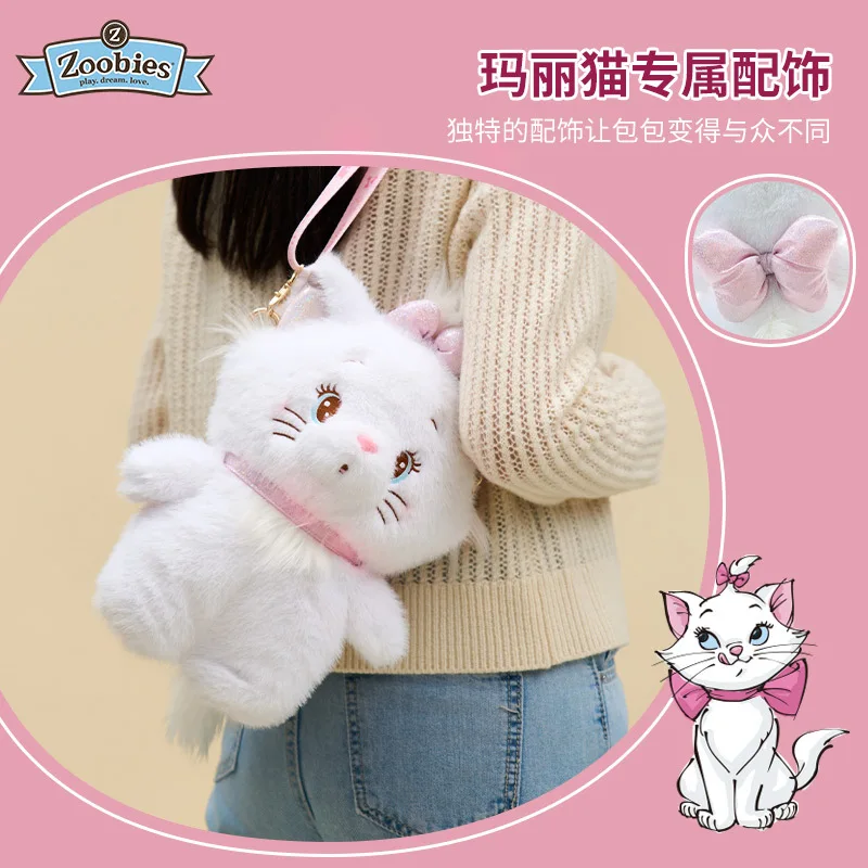 Zoobies Offizielle Disney Stitch & Lucifer Plüsch-Umhängetasche, 26 cm, niedliche gefüllte Puppen-Geldbörse für Mädchen, modisches Ausflugszubehör