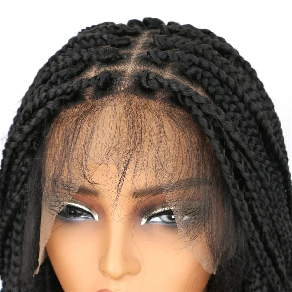 3x Twist Braided Wig Full Lace Afro Dreadlocks Wig Synthetic Crochet Hair Braided Wigs For Women 30 Inch Baby Hair Wig Daily Use