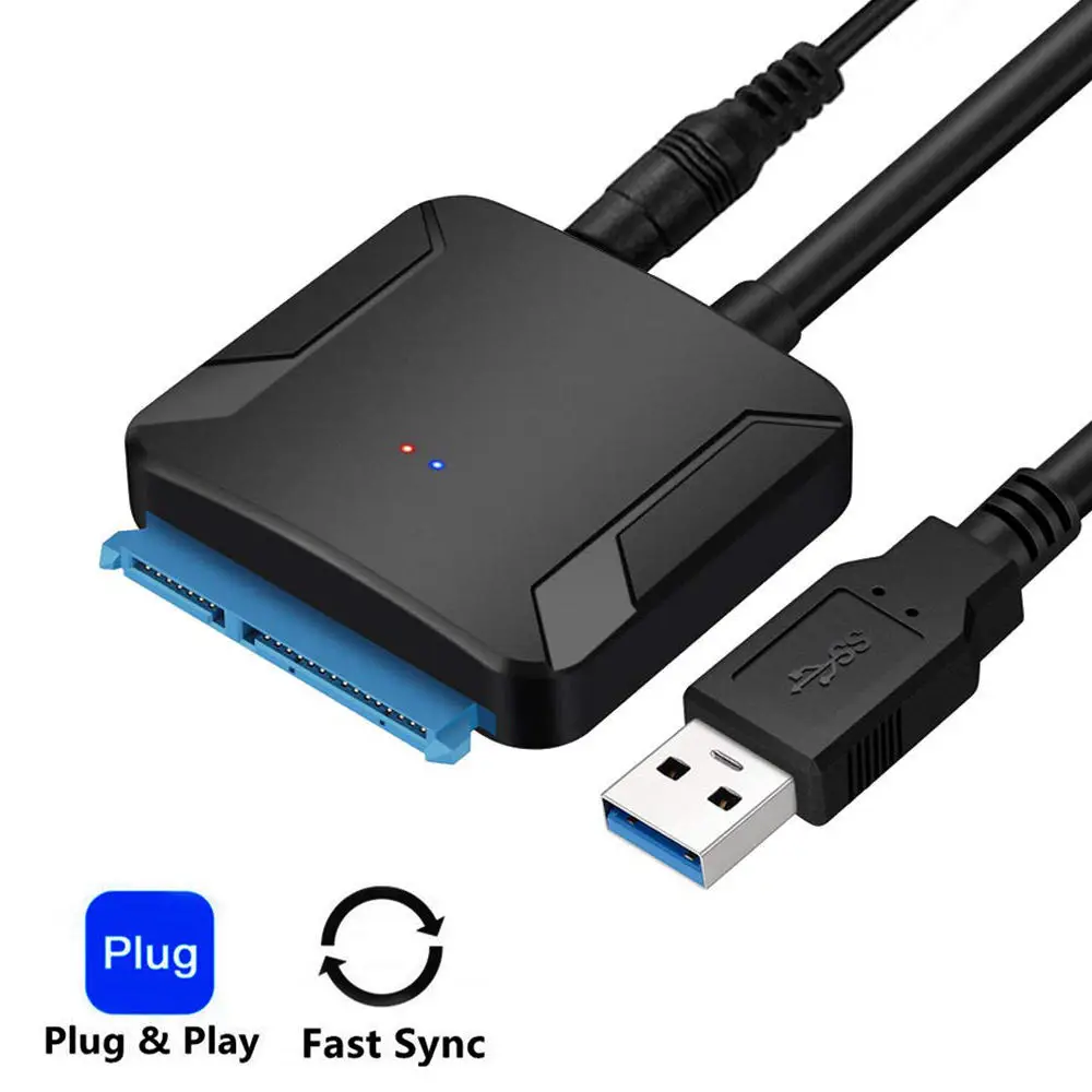 High Quality USB 3.0 to SATA Adapter Converter Cable 5Gbps for 2.5 3.5 Laptop Hard Disk Drive SATA HDD SDD DVD CD-ROM DVD-ROM