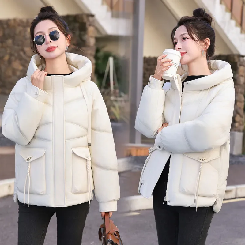 Autumn Winter New ThickeWarm Parker Fashion Loose Cotton Jacket Korean Hooded Down Cotton-Padded Jacket Women\'s Short Outwear