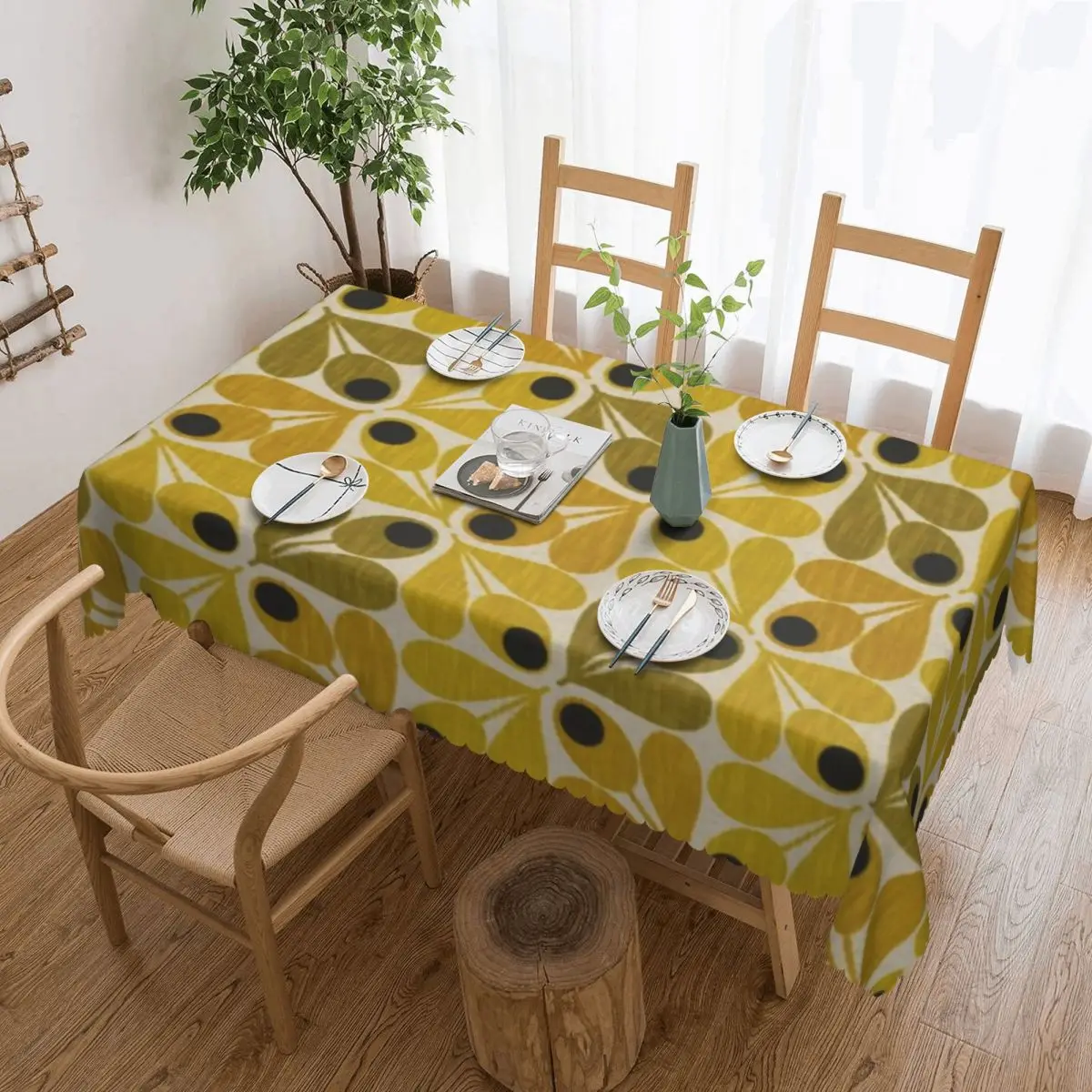 

Rectangular Oilproof Abstract Acorn Orla Kiely Table Cover Scandinavian Flowers Table Cloth Tablecloth for Picnic